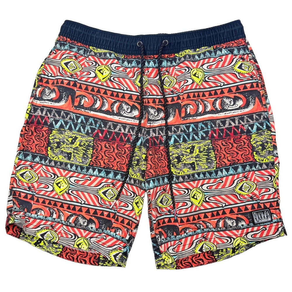 Quiksilver Argentina World Men's Small Graphic Volley Shorts Surf Skate Tribal